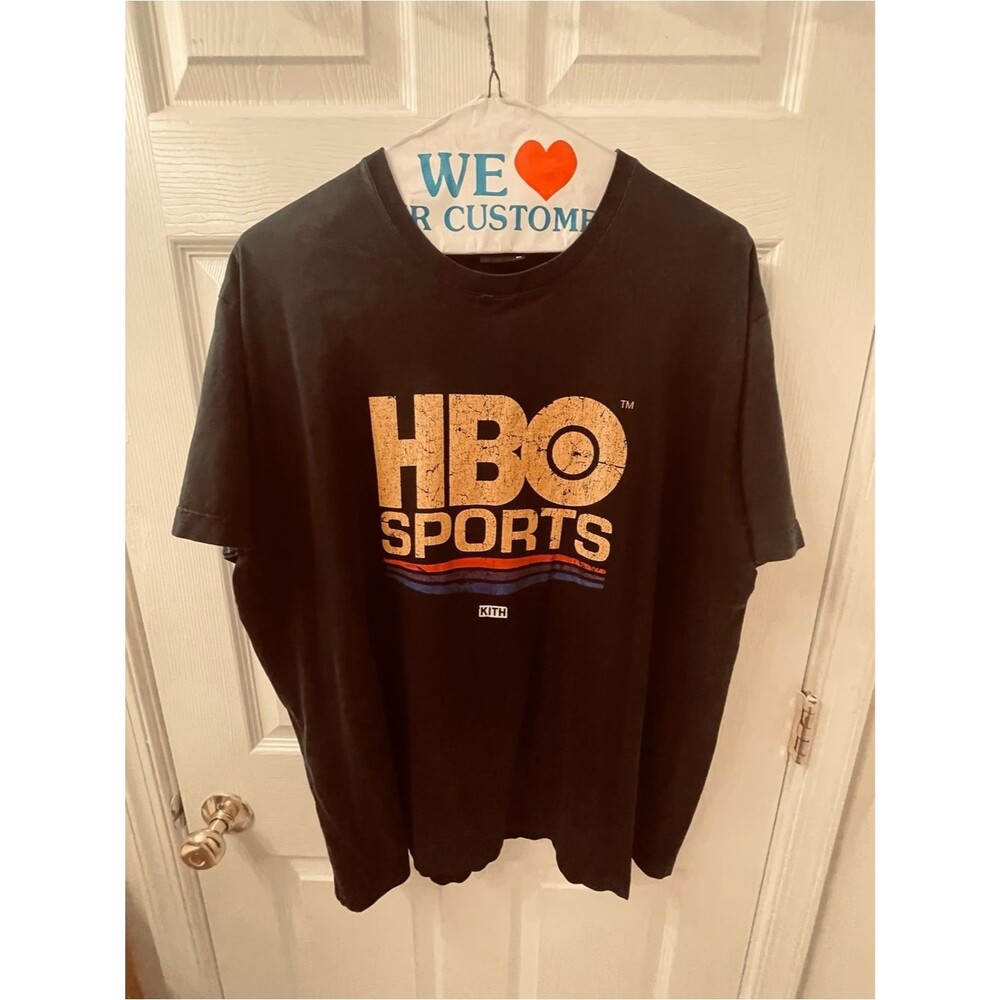 2 ITEM BUNDLE - KITH Teeshirts HBO Sports Black Graphic Tee - XL - Denim T-shirt